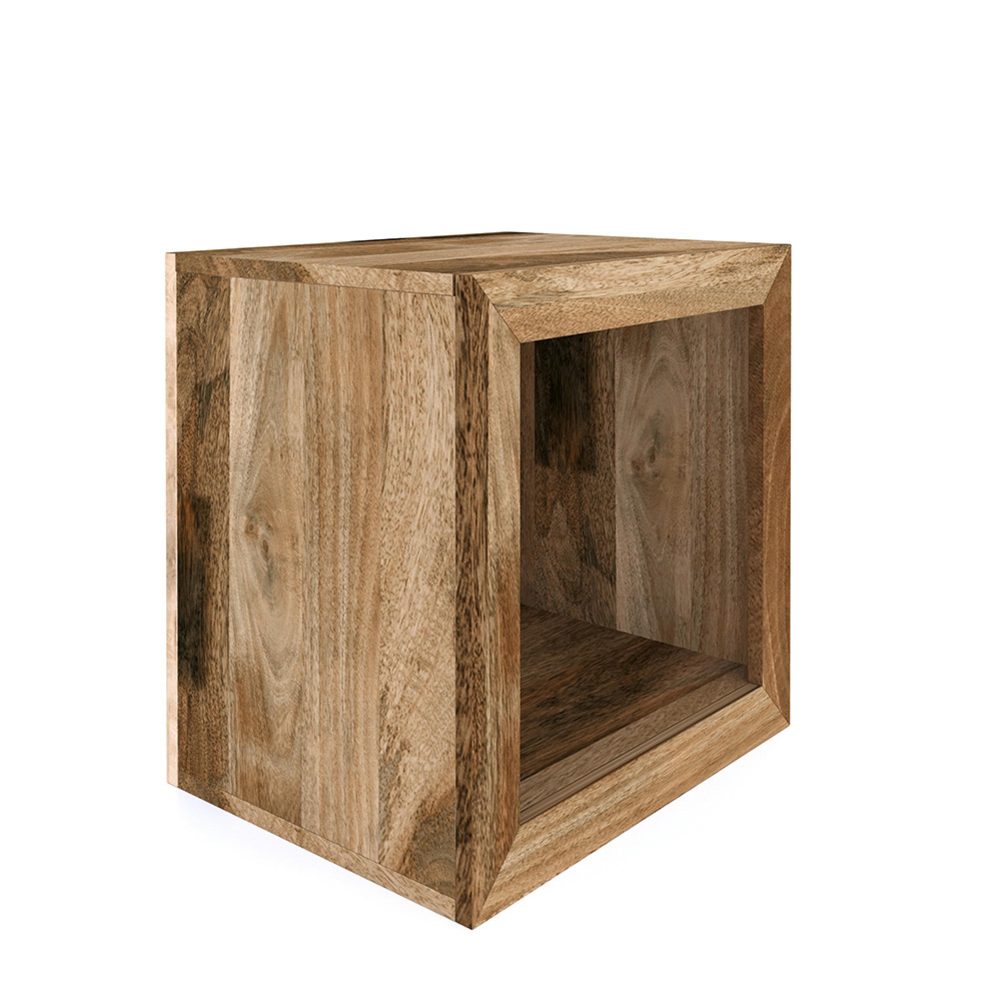 Cuban Storage Unit - 1 Hole - Natural Mango Wood
