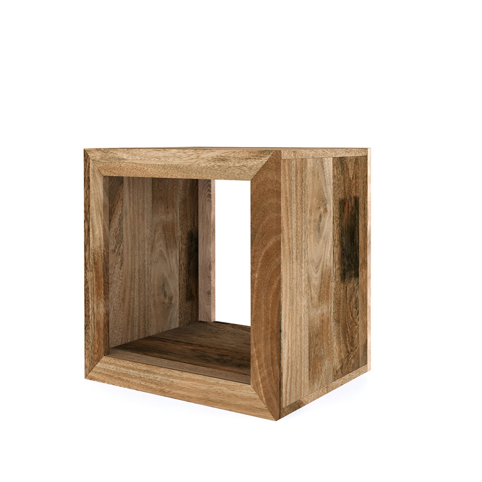 Cuban Storage Unit - 1 Hole - Natural Mango Wood