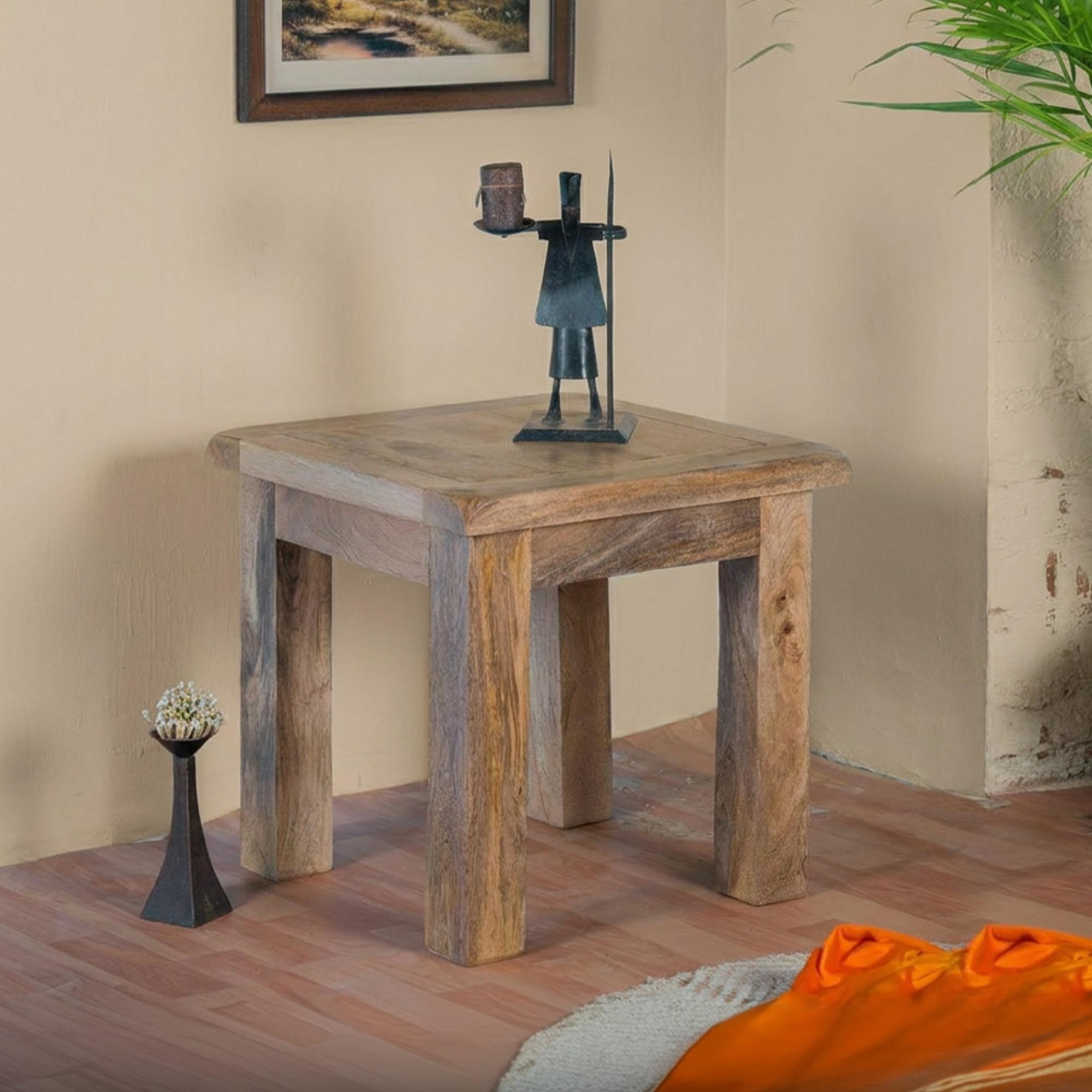 Odisha Lamp Table - Solid Mango Wood