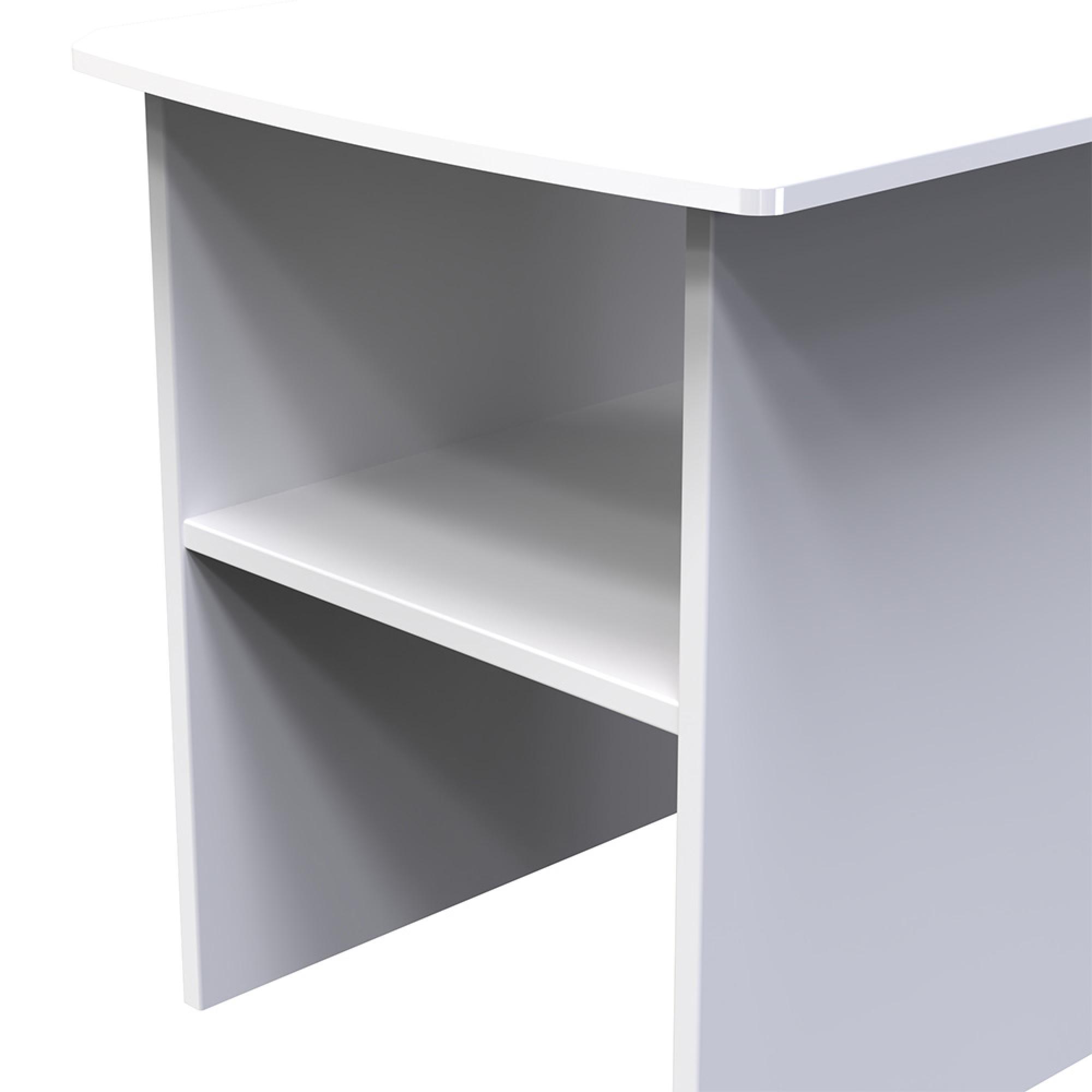 Camden Lamp Table - White Gloss