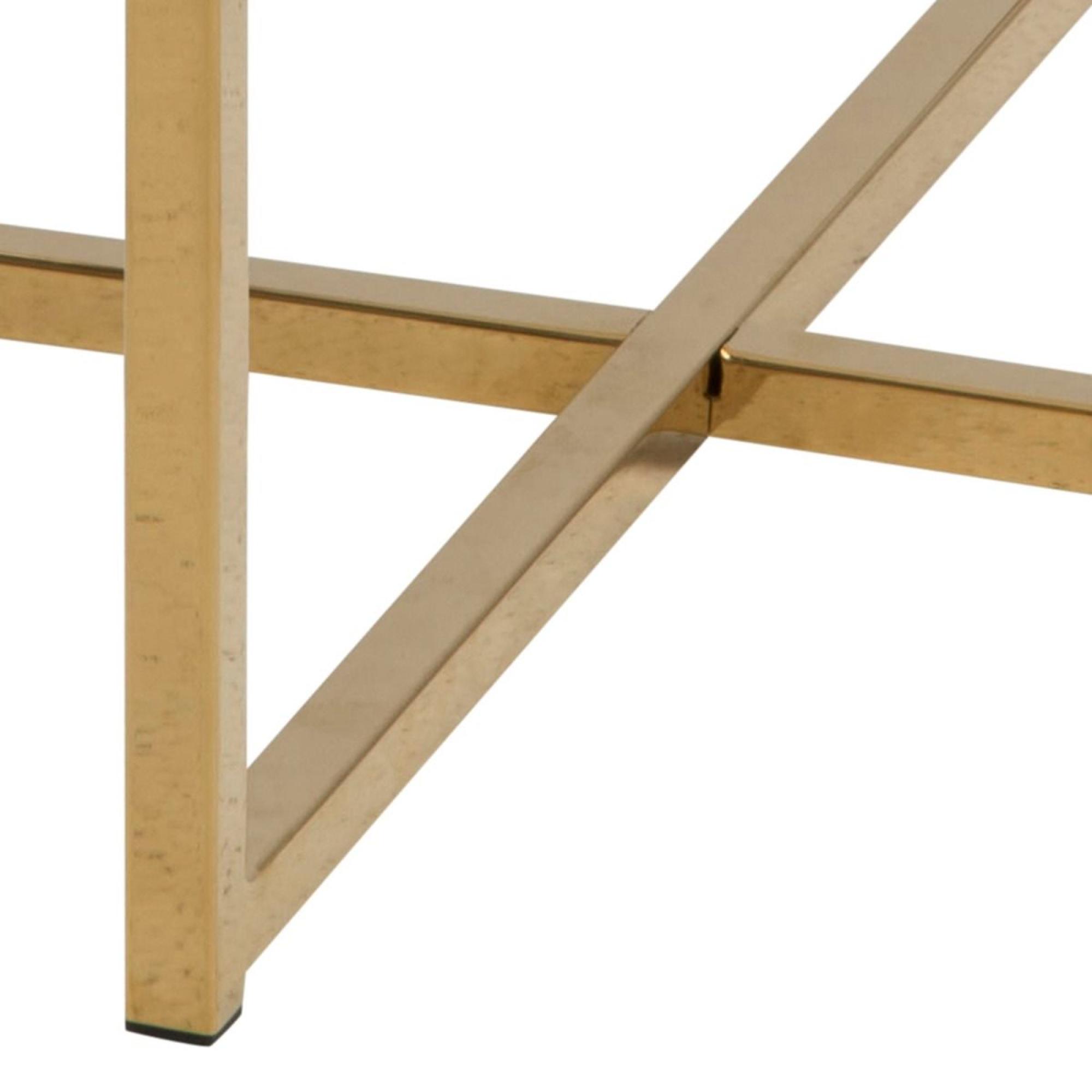 Alisma Side Table - Round - White Marble - Gold Legs