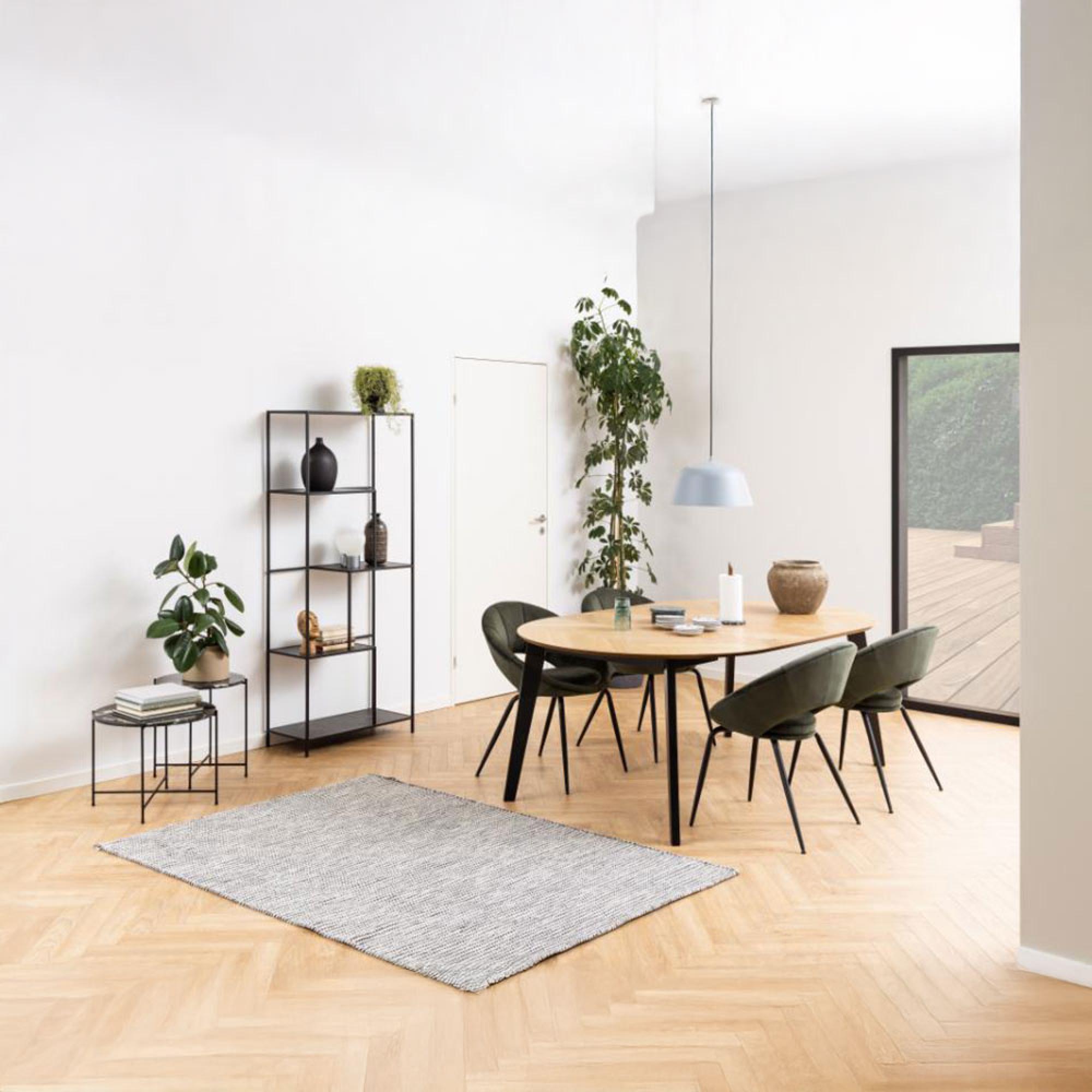 Avila Side Table - Round - Black Marble