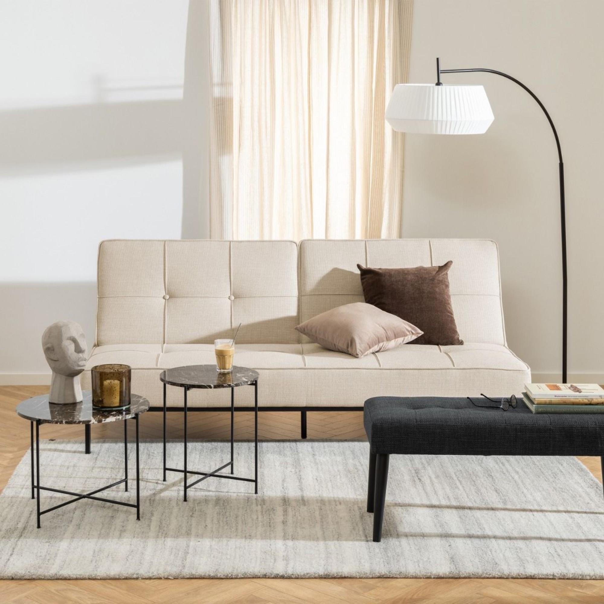 Avila Side Table - Round - Brown Marble