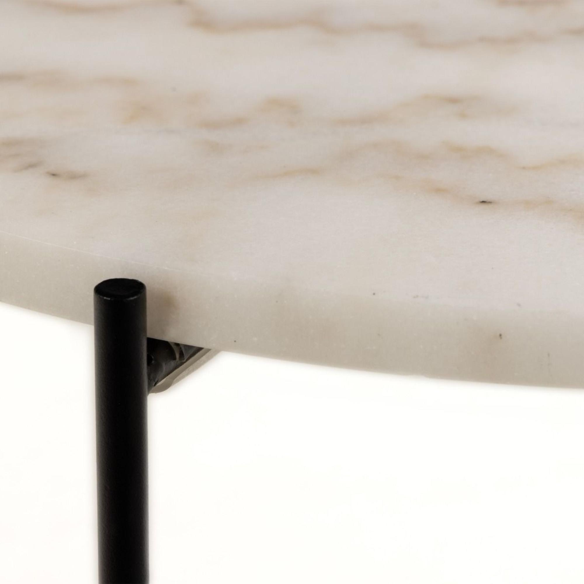 Avila Side Table - Round - White Marble