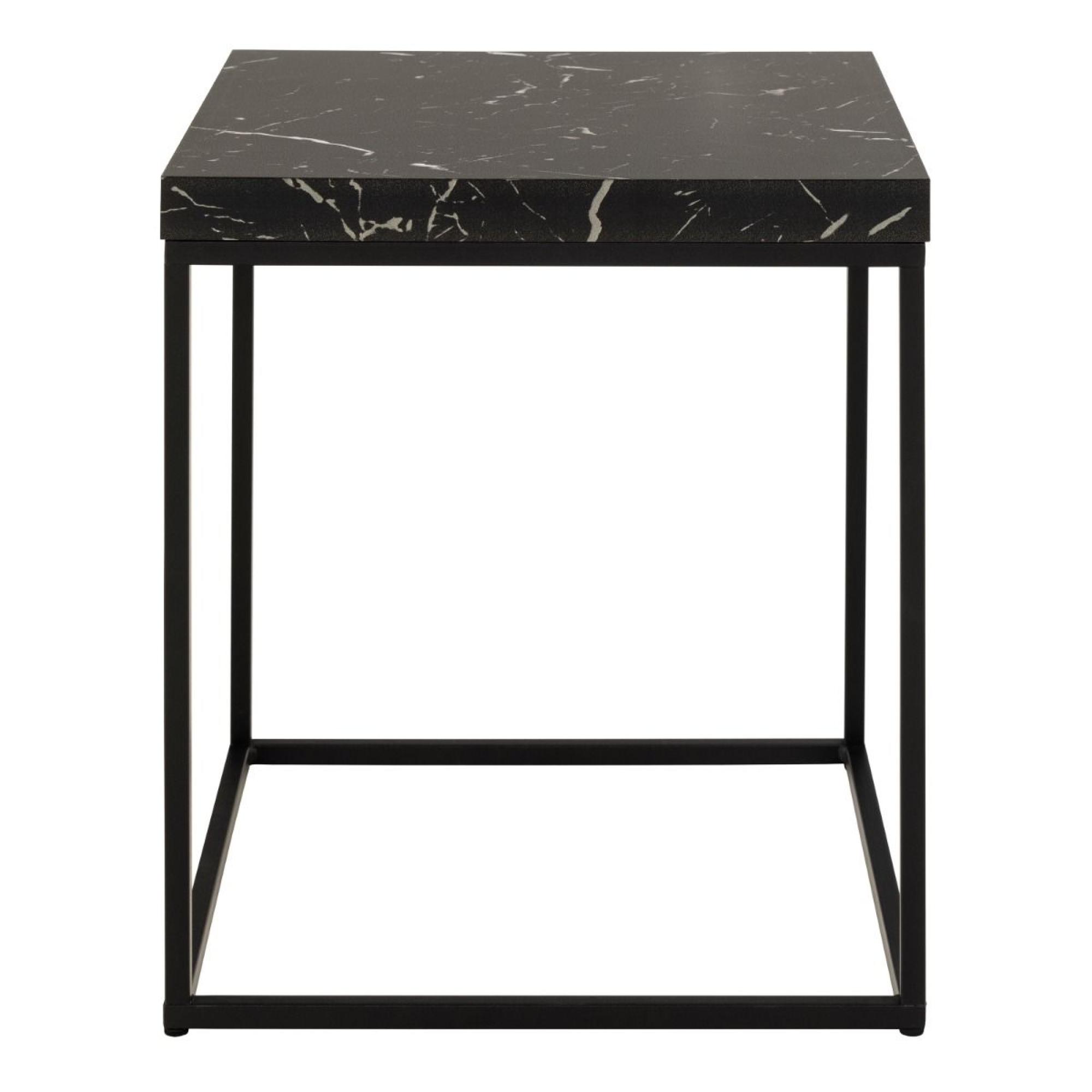 Barossa Side Table - Square - Black Marble