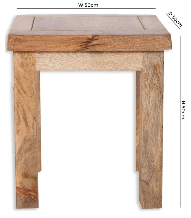Odisha Lamp Table - Solid Mango Wood