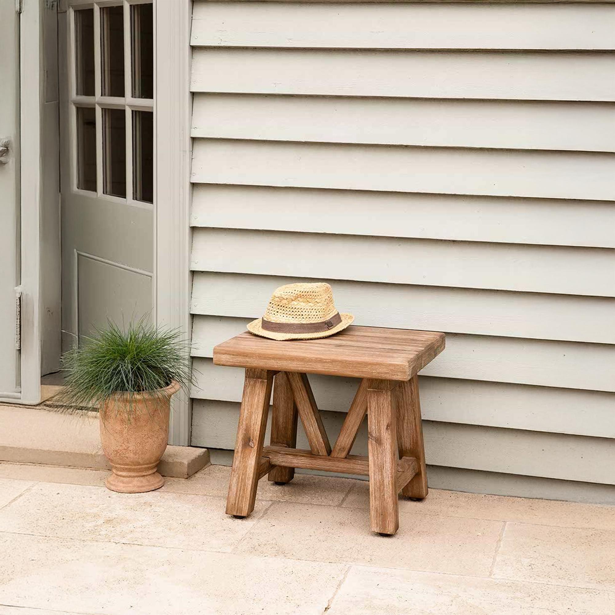 Chilford Outdoor Solid Wood Stool Side Table