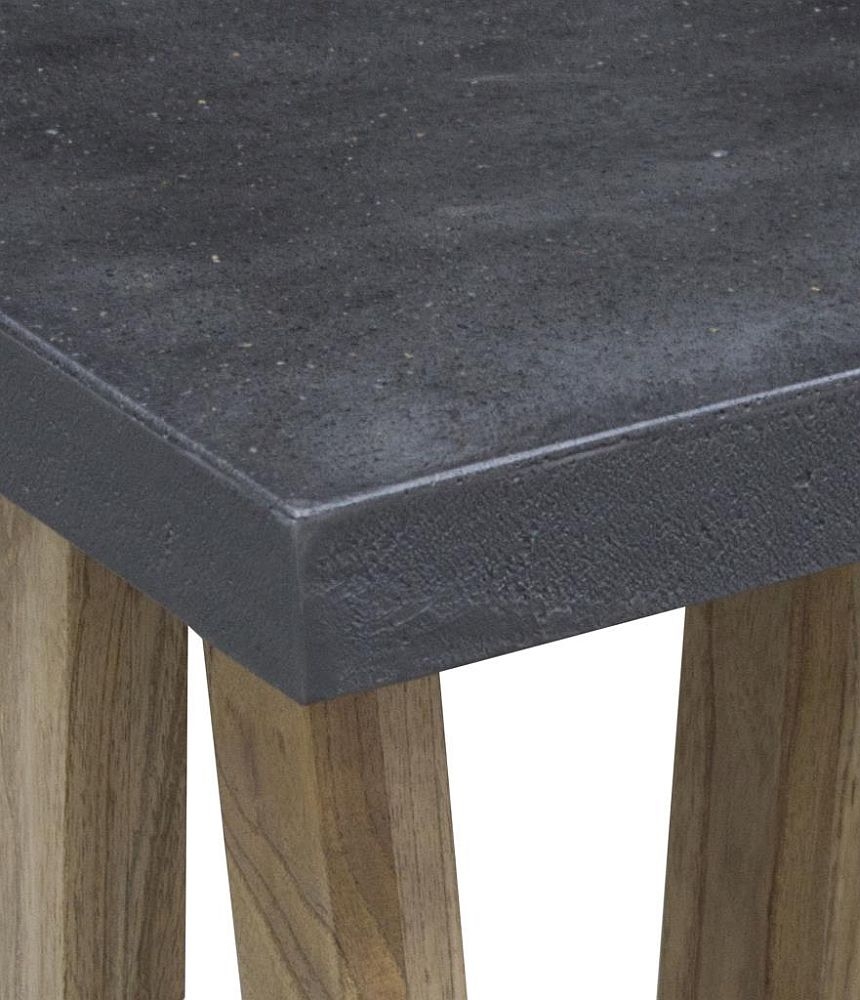 Concrete Top Lamp Table - Black