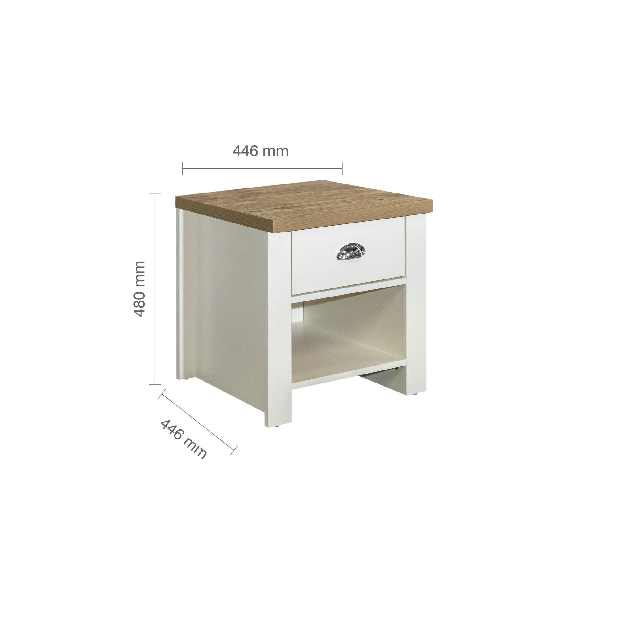 Highgate Lamp Table - 1 Drawer - Cream Painted