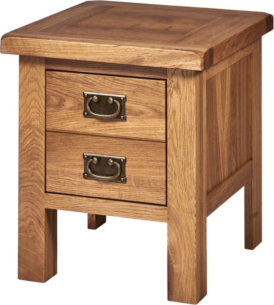 Kent Oak 2 Drawer Lamp Table