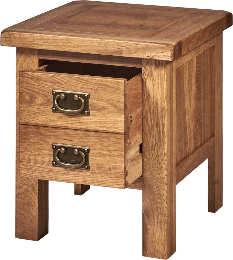 Kent Oak 2 Drawer Lamp Table