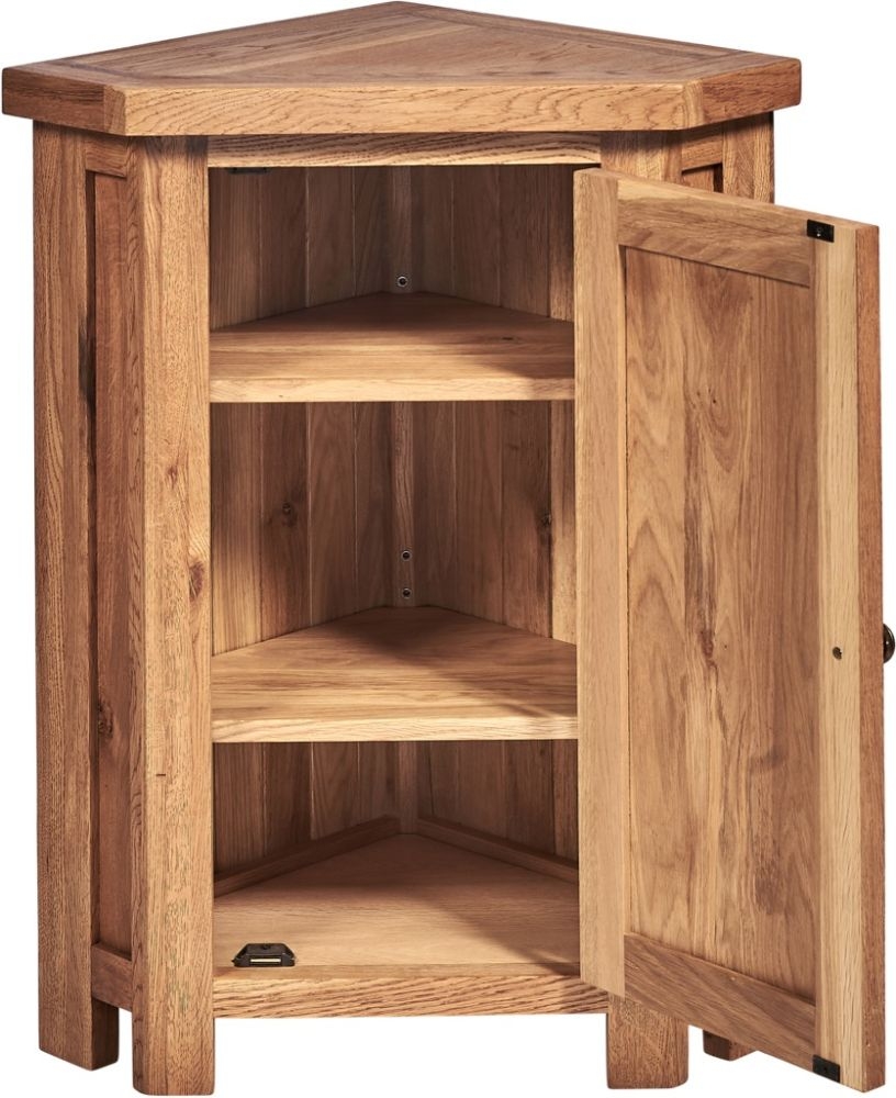 Kent Lamp Table - Corner - 1 Door - Oak
