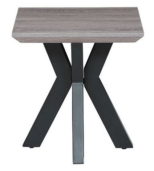 Manhattan End Table - Grey - Square - Black Spider Legs Base
