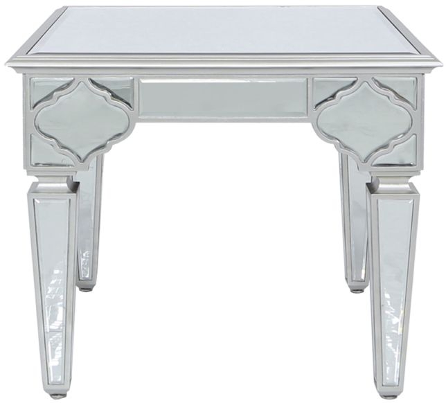 Marrakech End Table - Square - Silver Mirrored