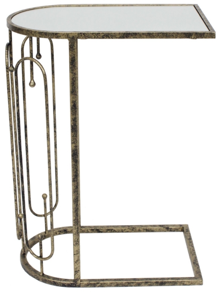 Estela Sofa Side Table - Antique Gold