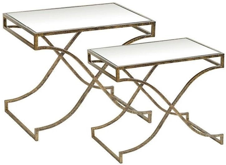Madison Side Tables - Champagne Gold - Set of 2