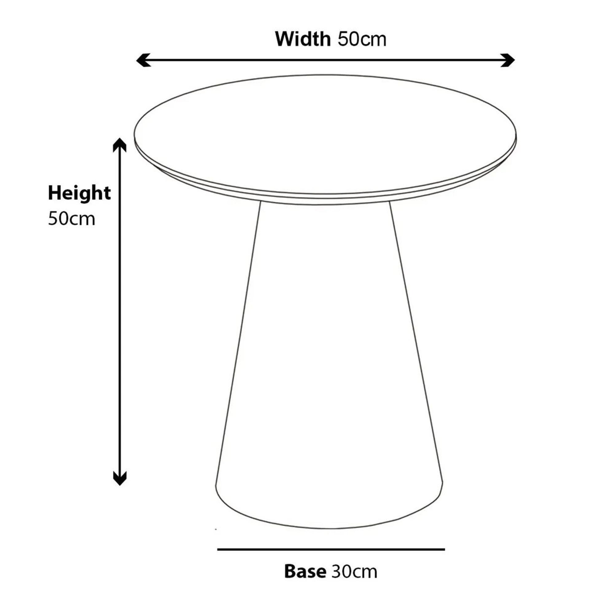 Palma End Table - Round - Oak