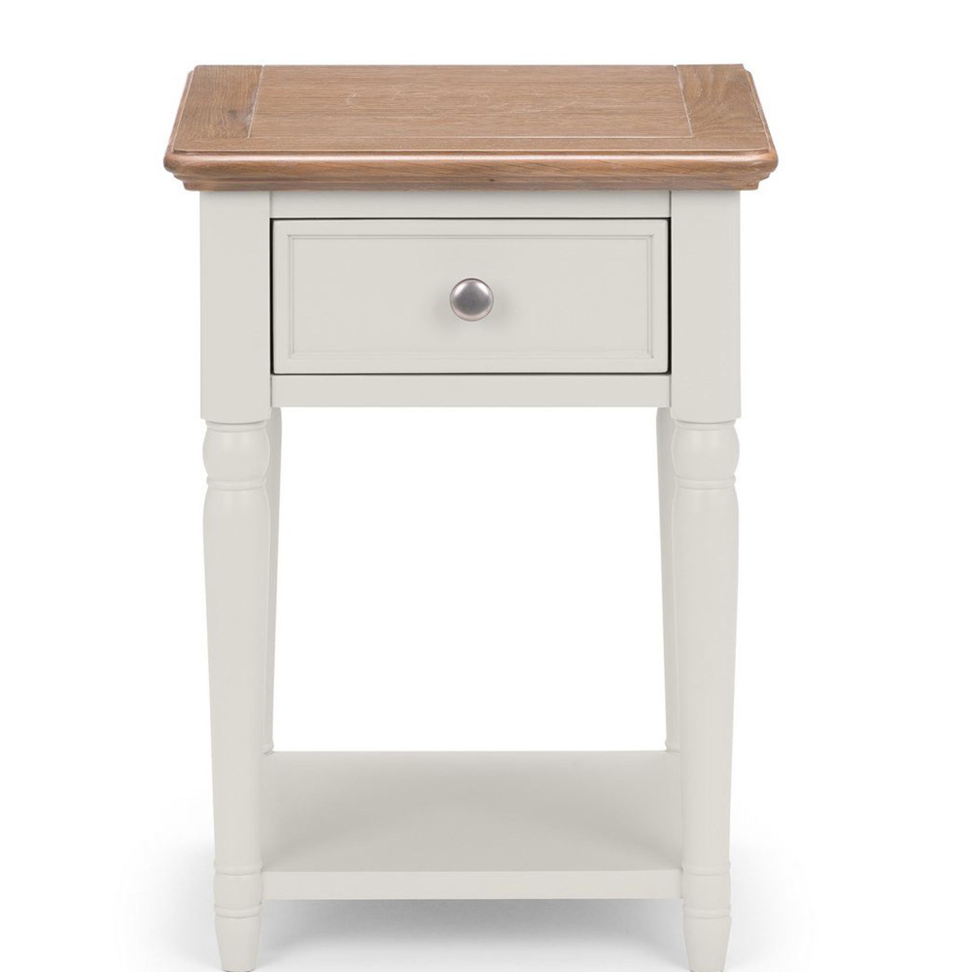 Provence Lamp Table - 1 Drawer - Grey