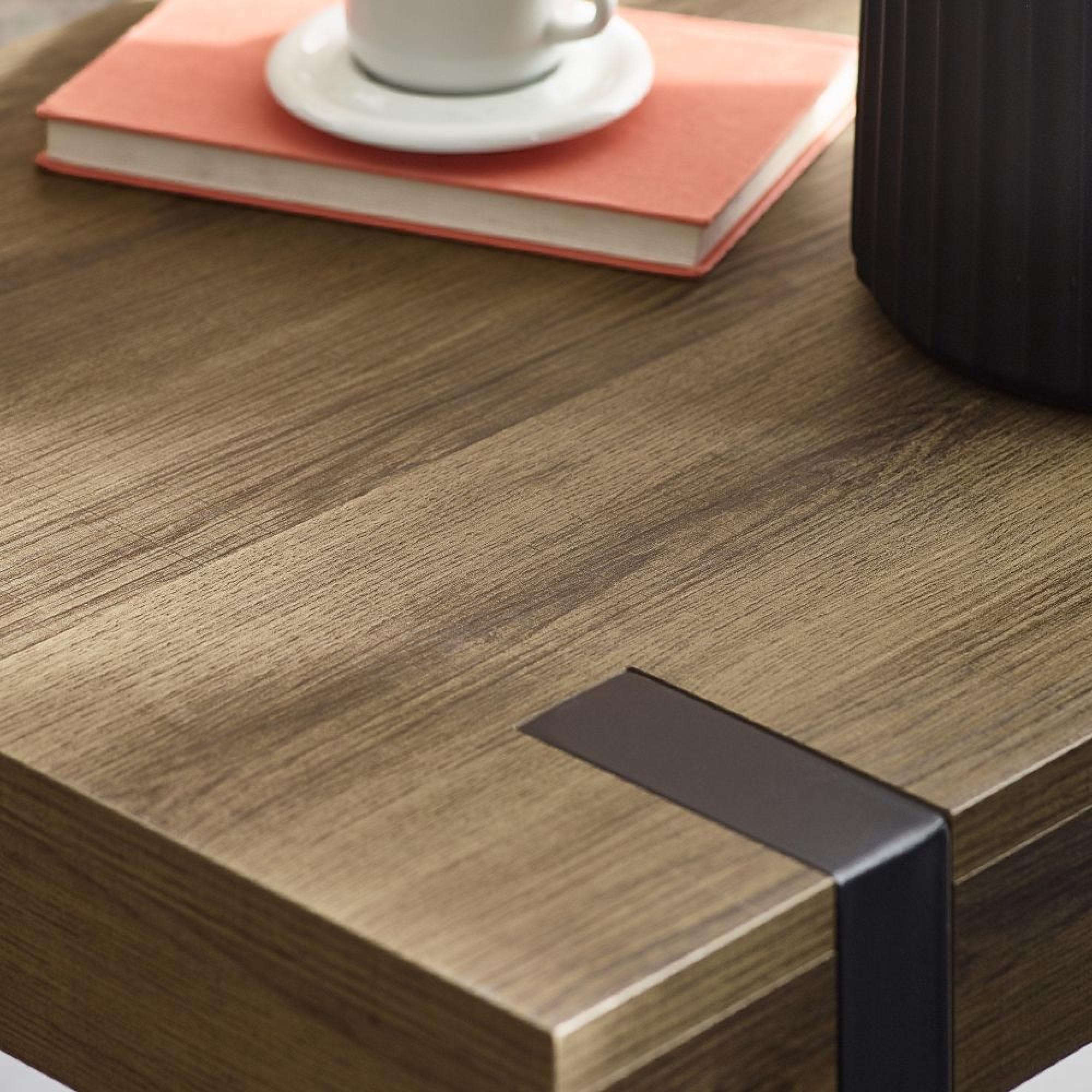 Troy Rustic Wood Effect Square Side Table
