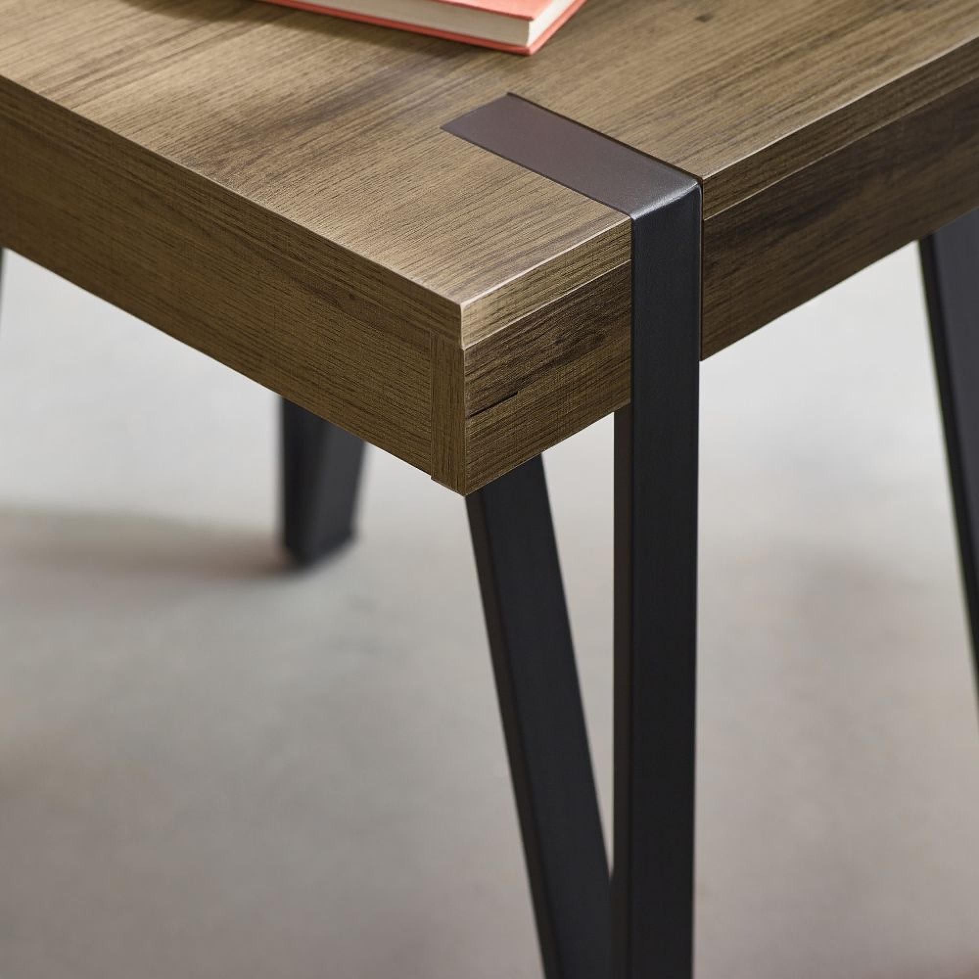 Troy Rustic Wood Effect Square Side Table