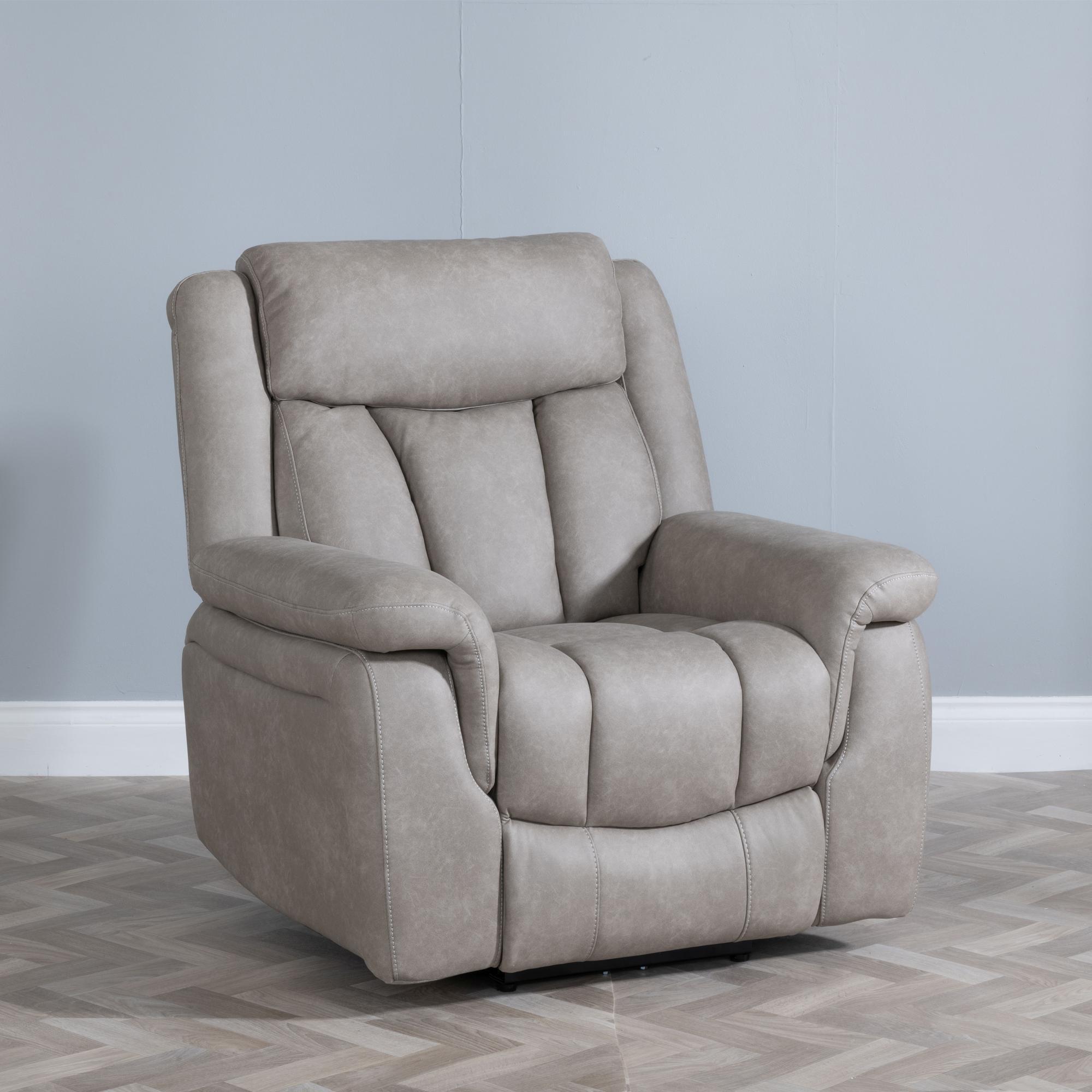 Dylan Electric Recliner Armchair - Sandstone Fabric