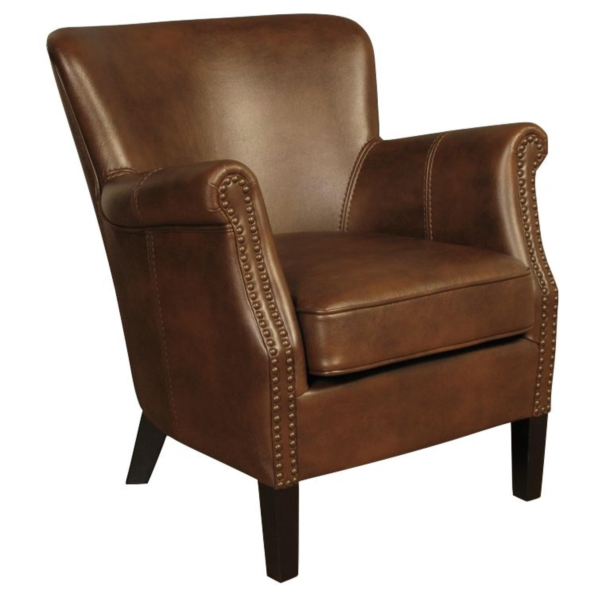 Harlow Tan Faux Leather Accent Armchair
