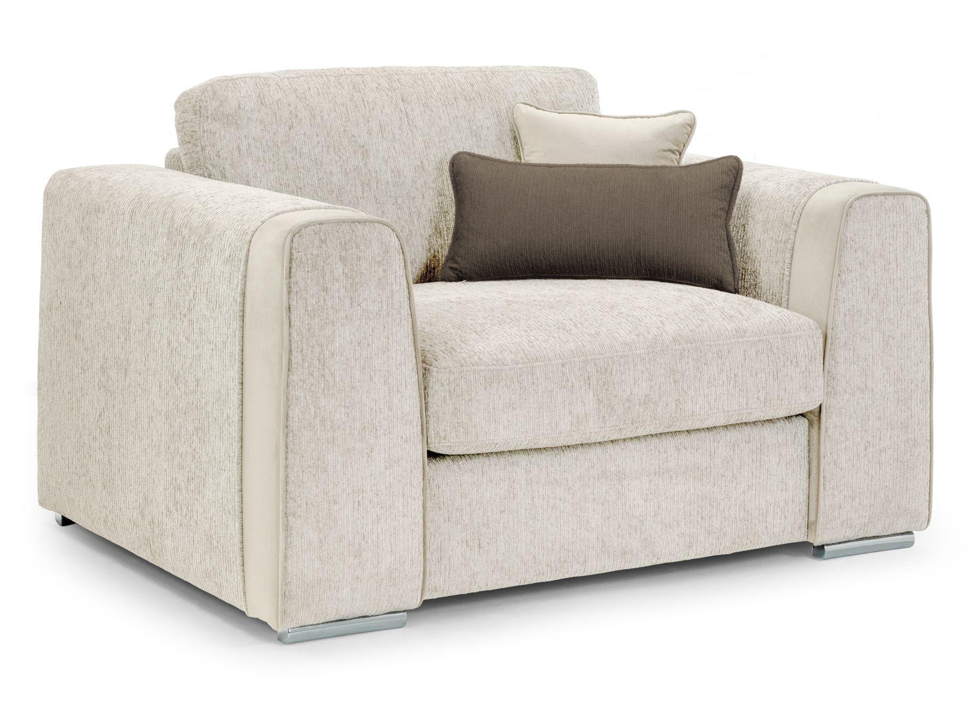 Naples Armchair - Beige Fabric