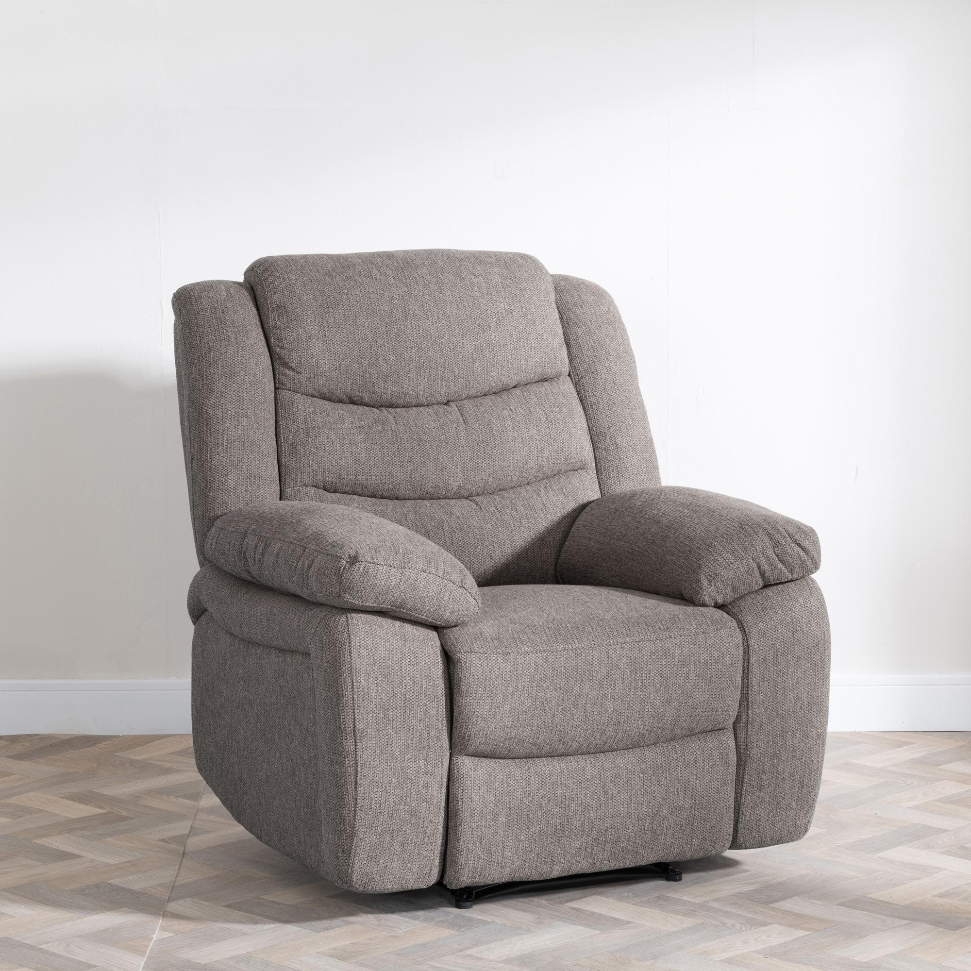 Windsor Recliner Armchair - Brown Fabric