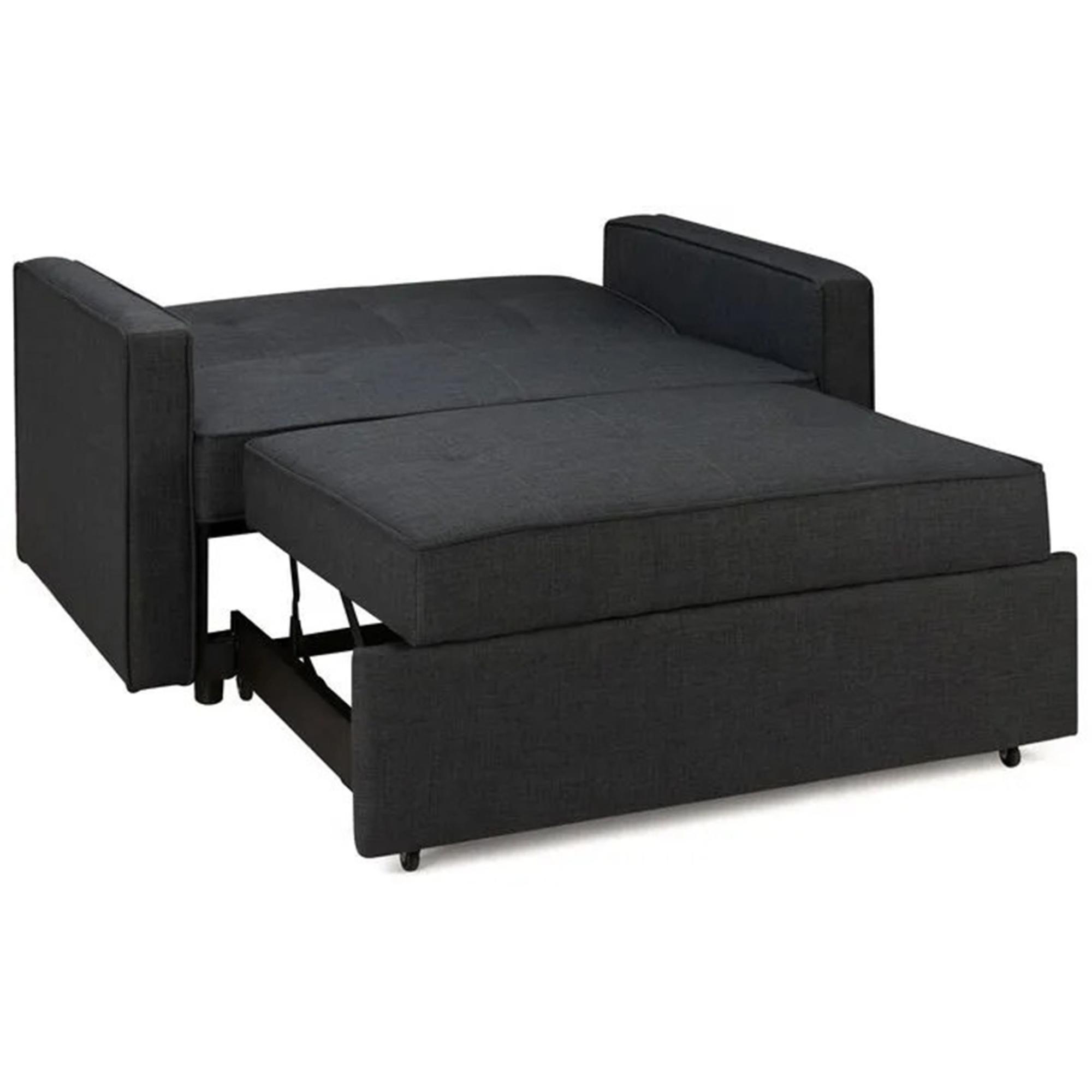 Otto Small Pull-Out Sofa Bed - 2 Seater - Grey Fabric