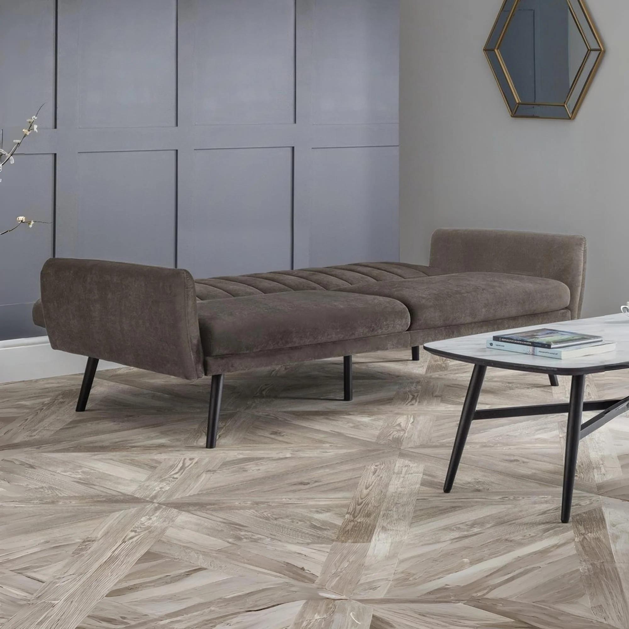 Afina Grey Velvet Fabric Sofa Bed