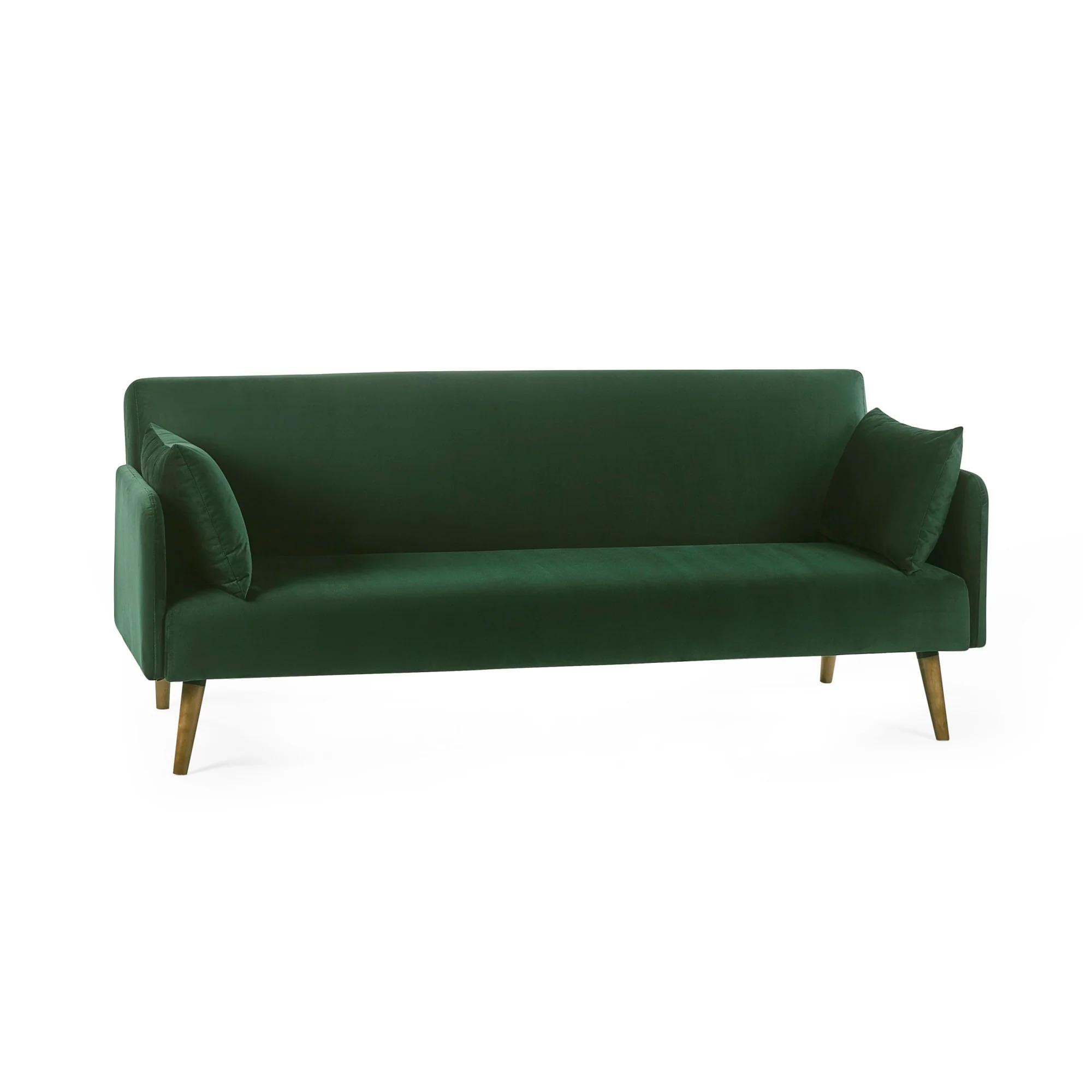 Andi Green Fabric Sofa Bed - 2 Seater - Click Clack