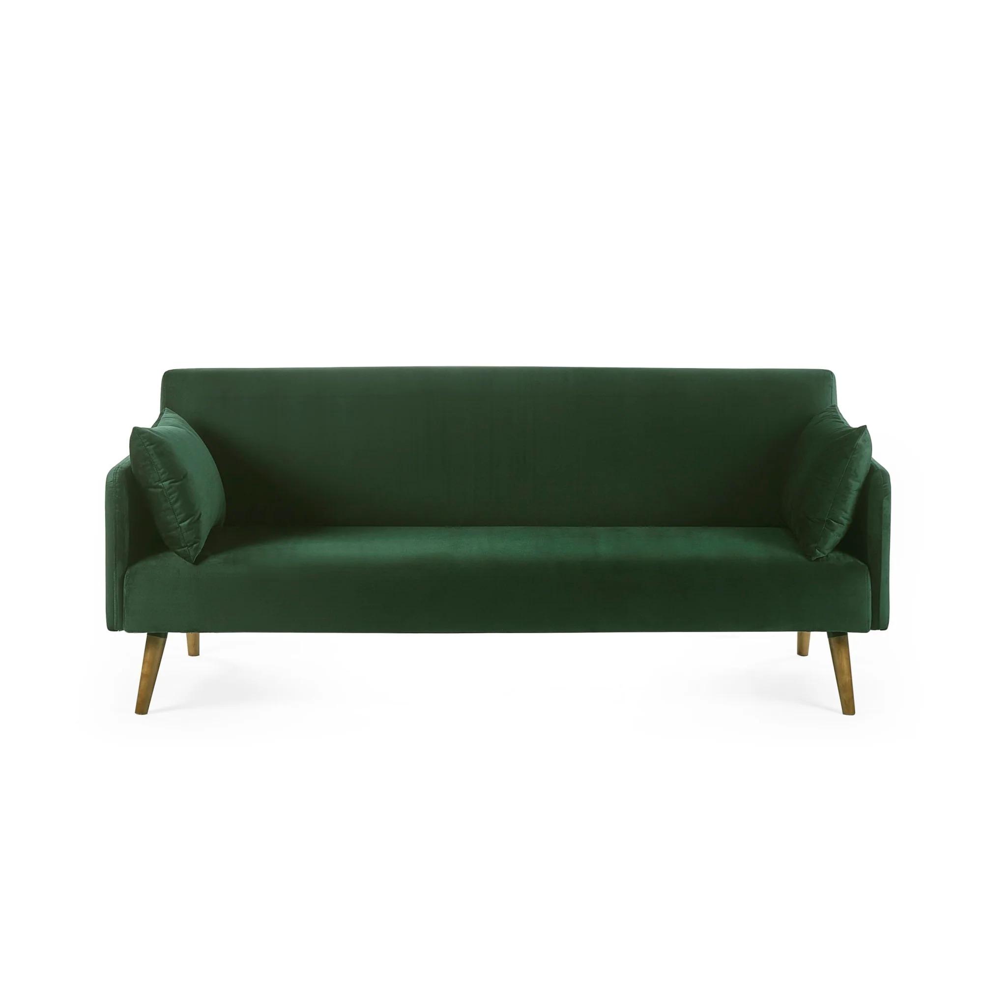 Andi Green Fabric Sofa Bed - 2 Seater - Click Clack
