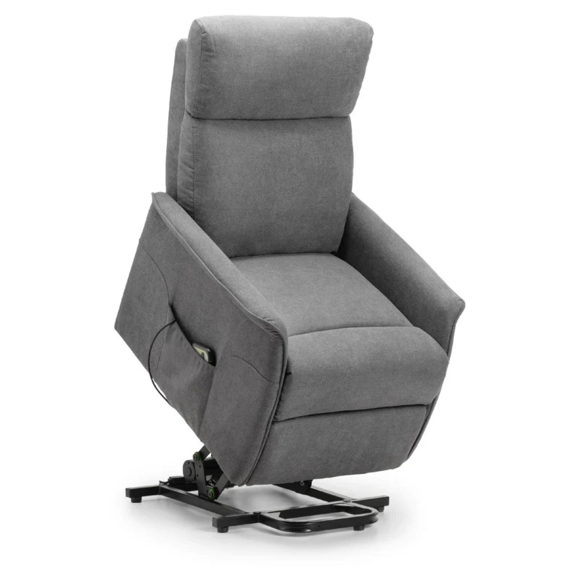 Helena Grey Fabric Recliner Armchair