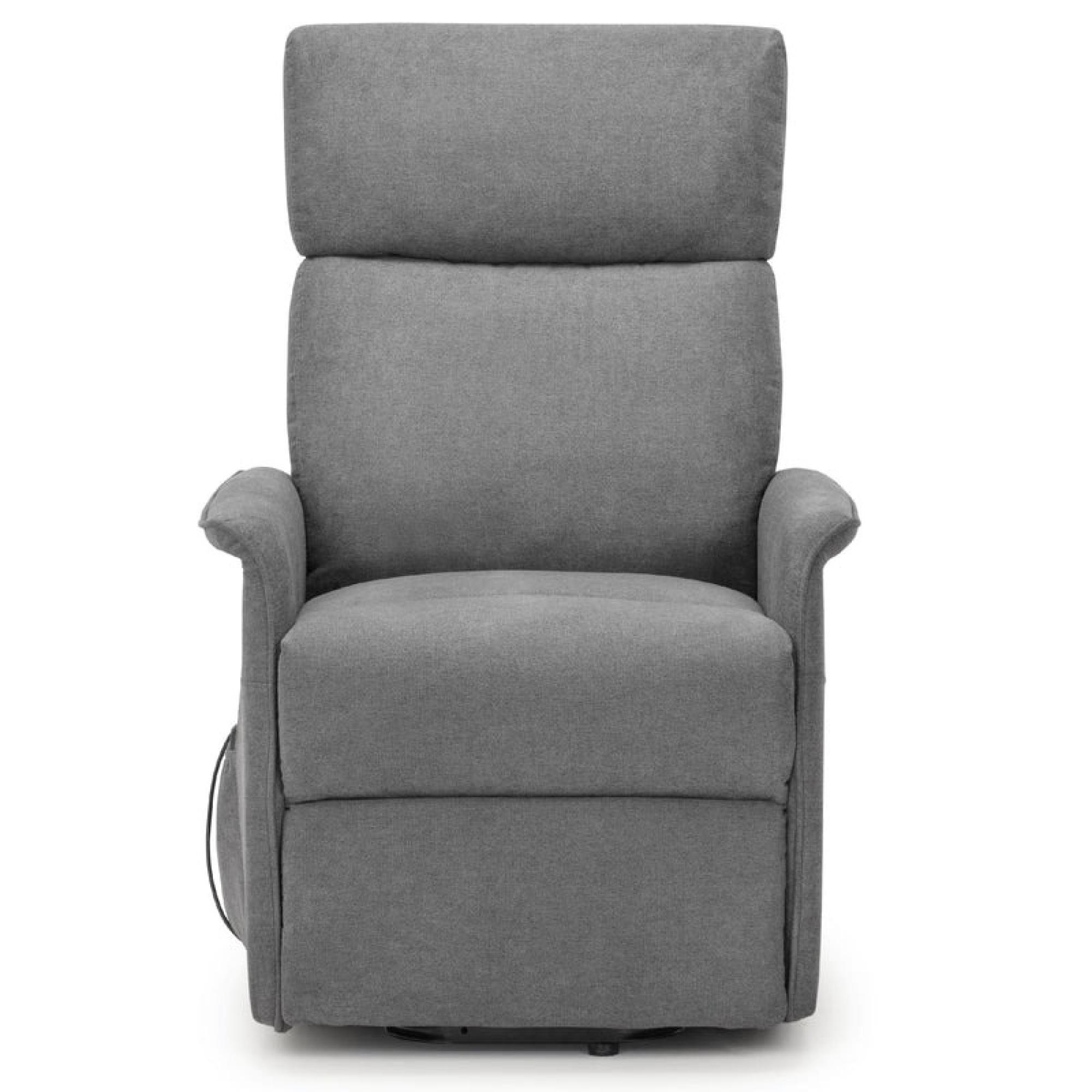 Helena Grey Fabric Recliner Armchair