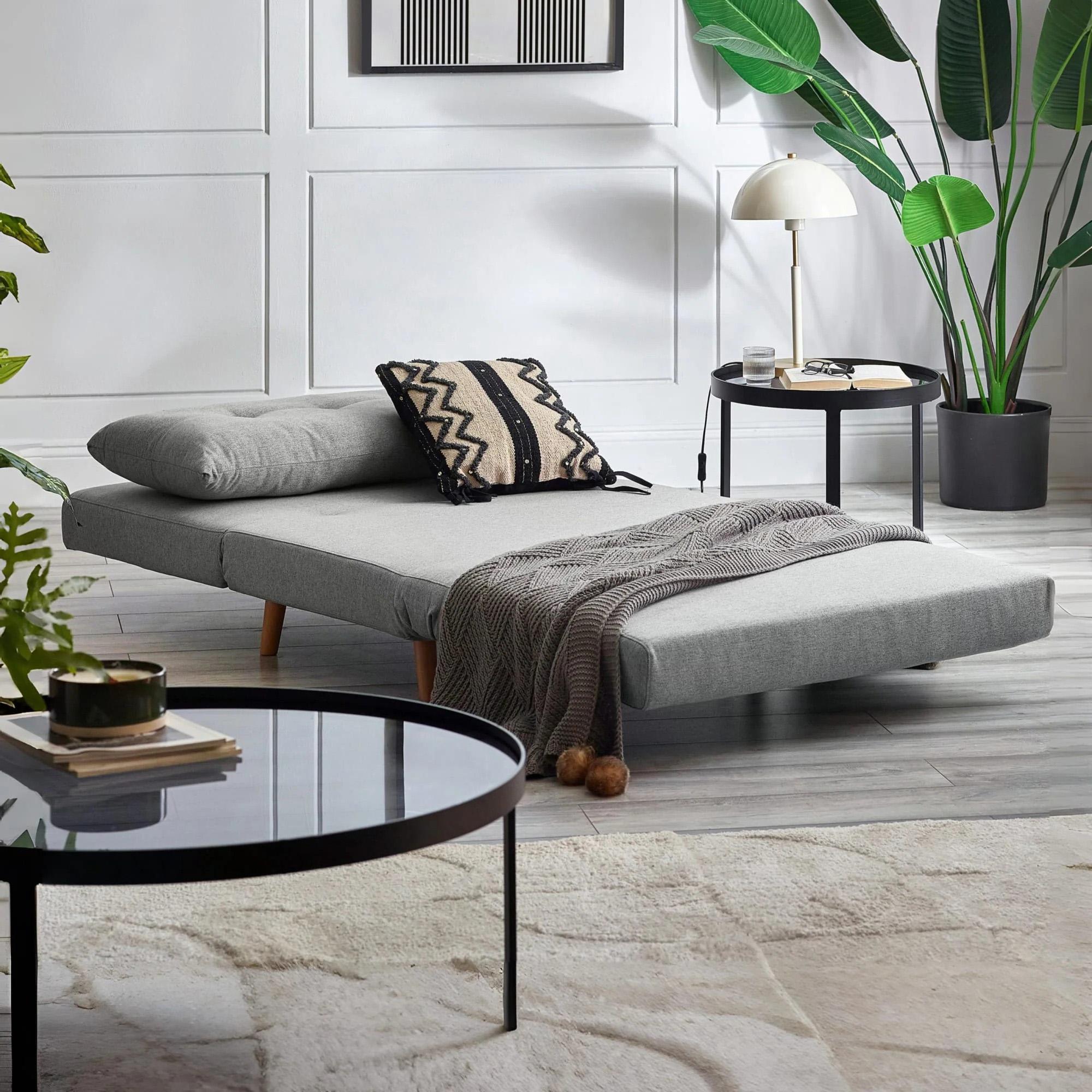 Rowan Grey Fabric Chair Bed - Click Clack