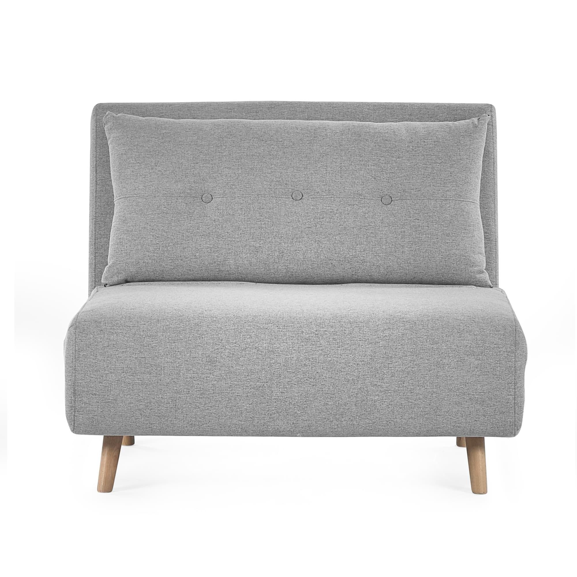 Rowan Grey Fabric Chair Bed - Click Clack