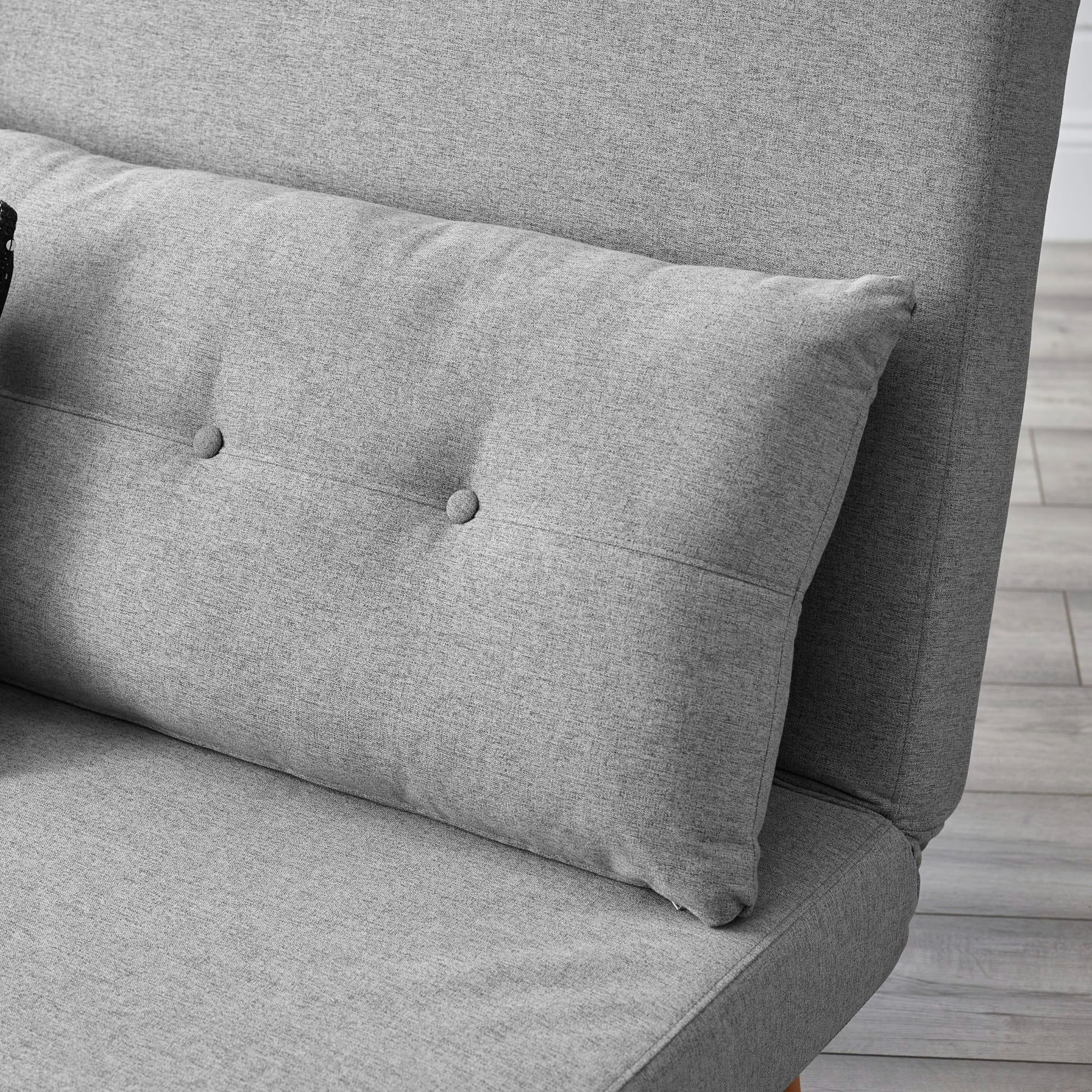 Rowan Grey Fabric Chair Bed - Click Clack