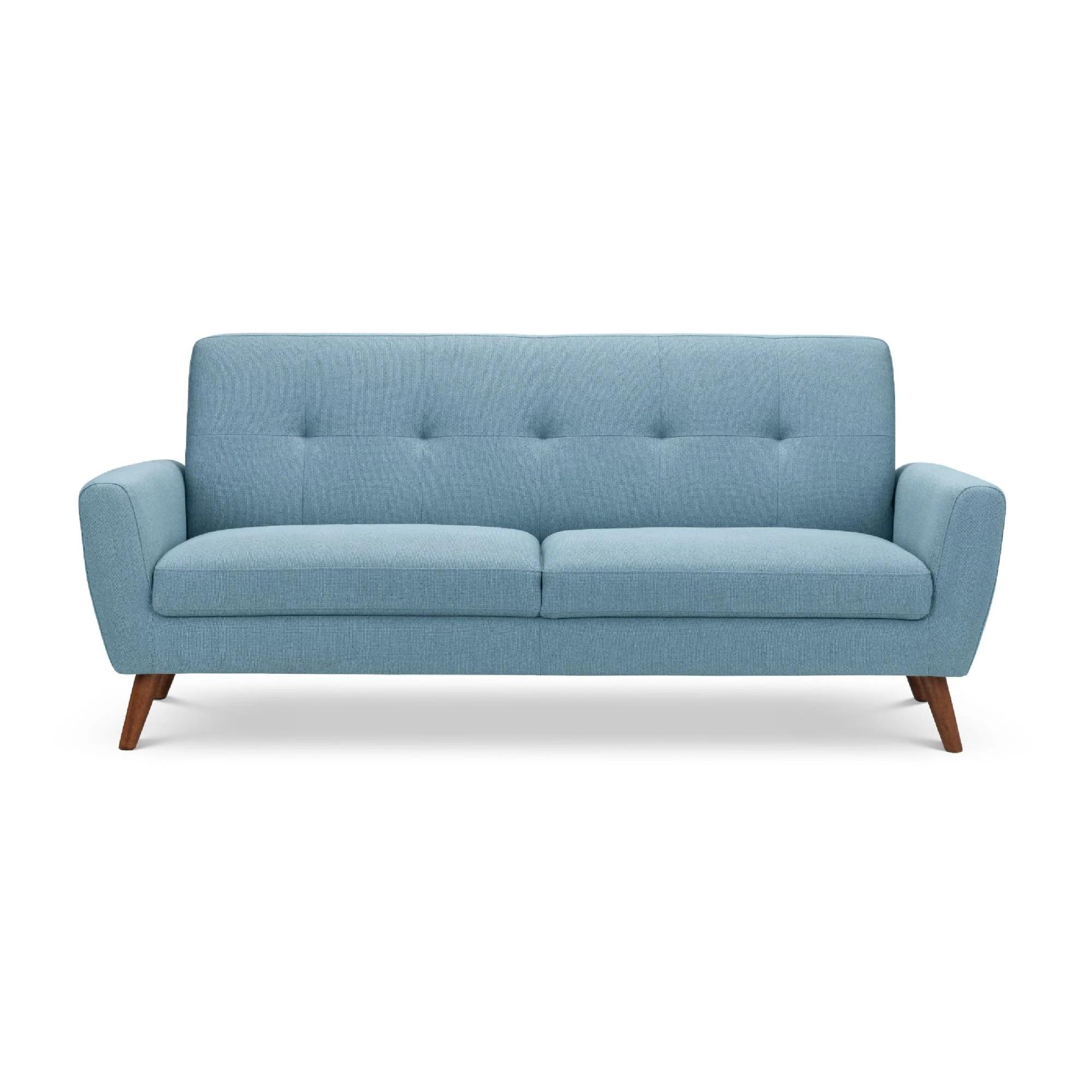 Monza Sofa - 3 Seater - Blue Fabric