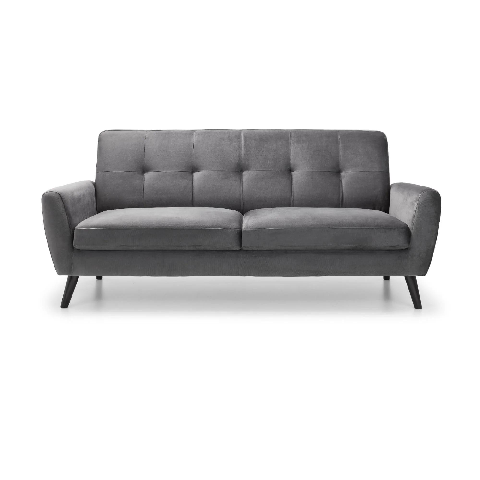 Monza Sofa - 3 Seater - Grey Fabric