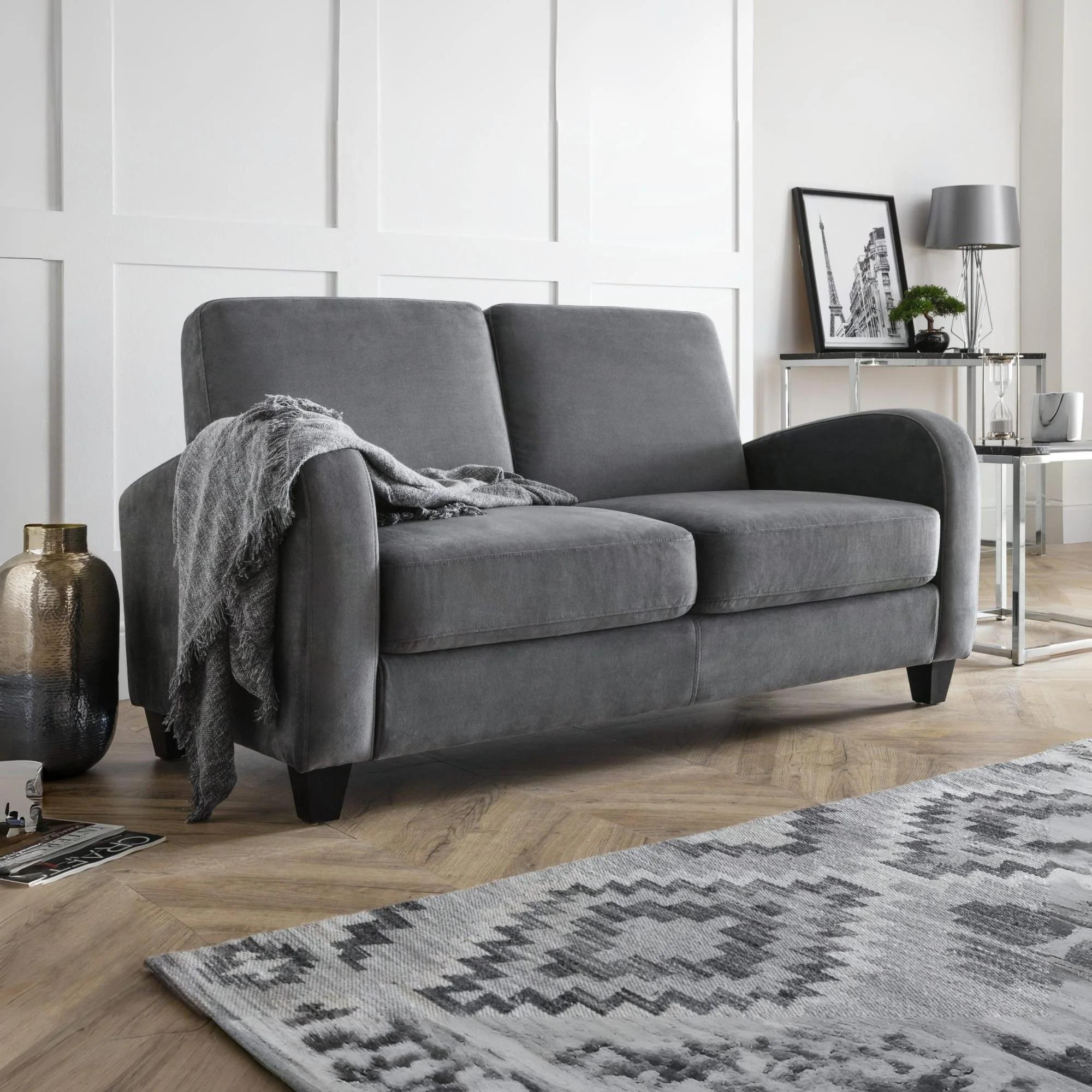Vivo Grey Fabric Sofa - 2 Seater