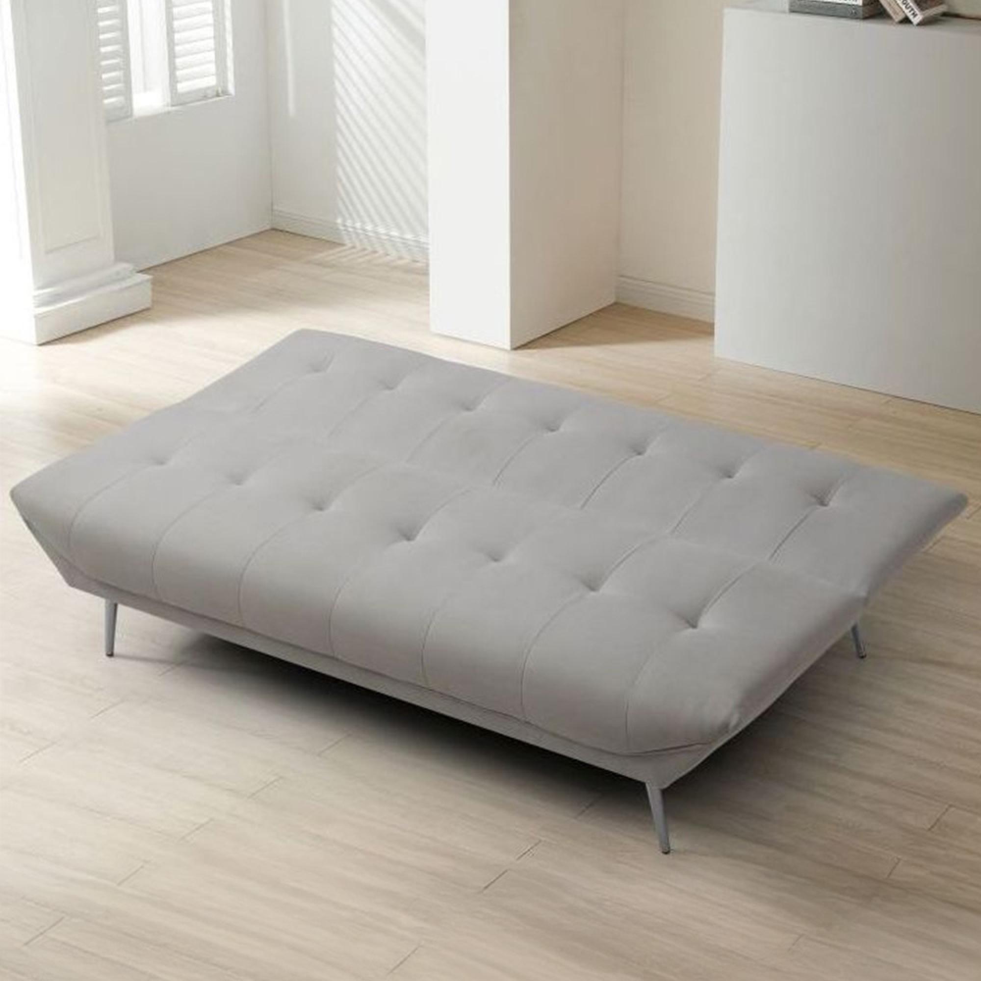Ashley Grey Fabric Click Clack Sofa Bed - 2 Seater