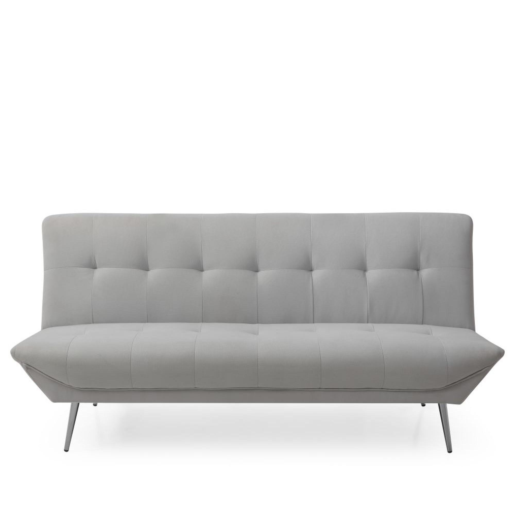 Ashley Grey Fabric Click Clack Sofa Bed - 2 Seater