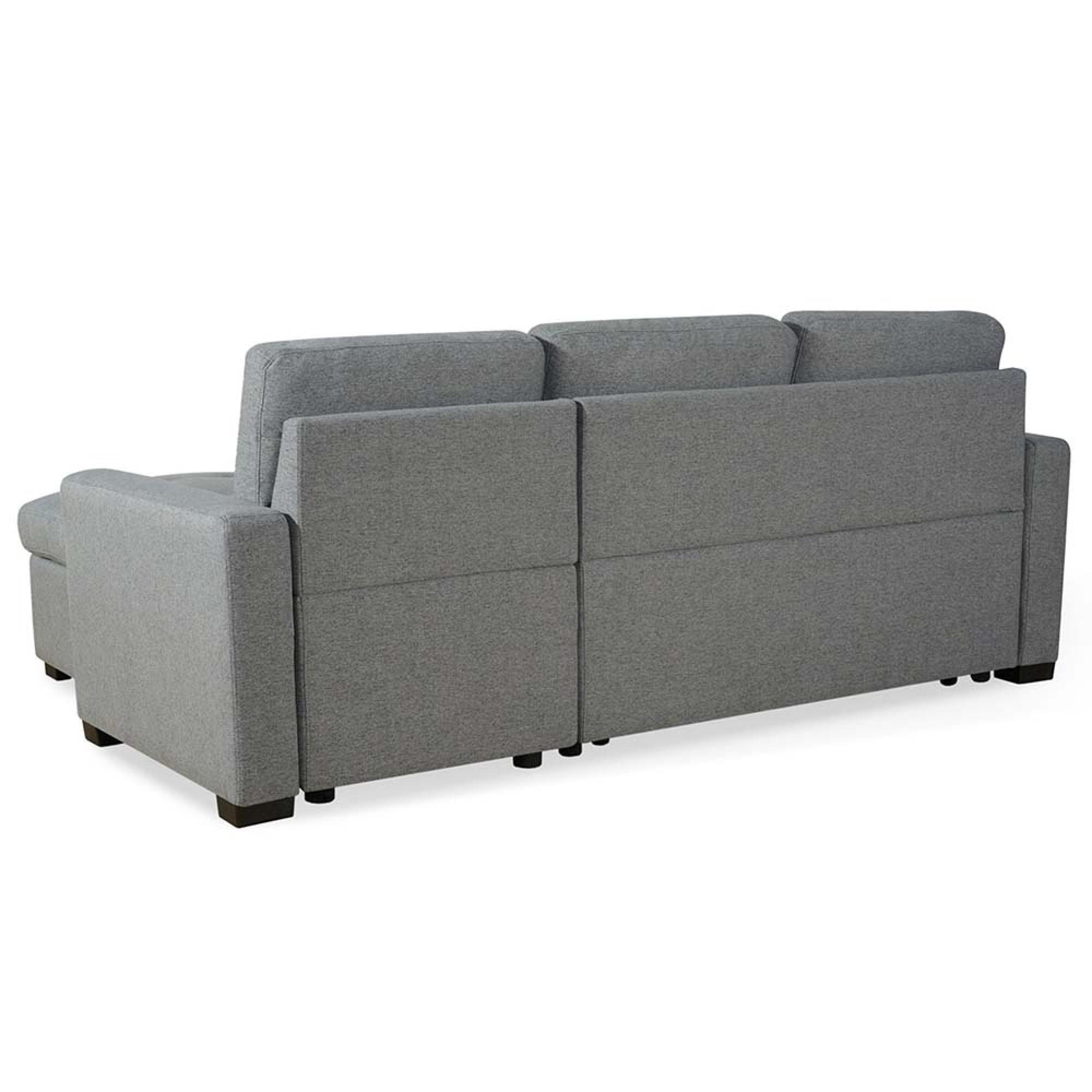Alder Universal Corner Sofa Bed - Grey Fabric - Pull Out