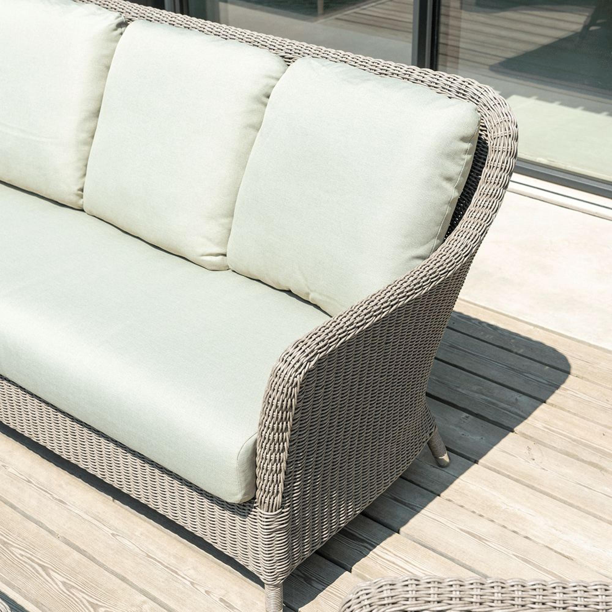 Hazelmere 3 Seater Sofa - Garden - Grey Weave