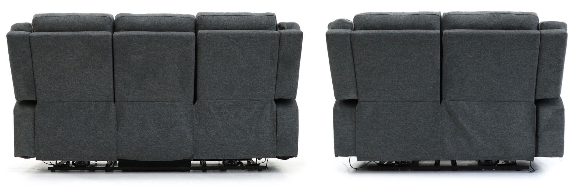 Alva Electric Recliner Sofa Set - Graphite Fabric - 3+2 Seater