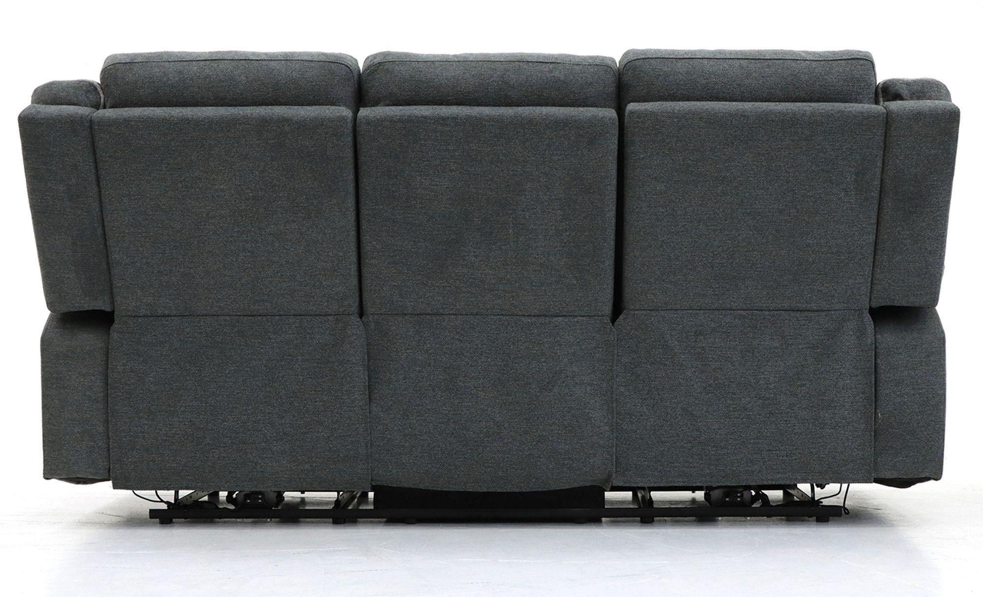 Alva Electric Recliner Sofa - Graphite Fabric - 3 Seater