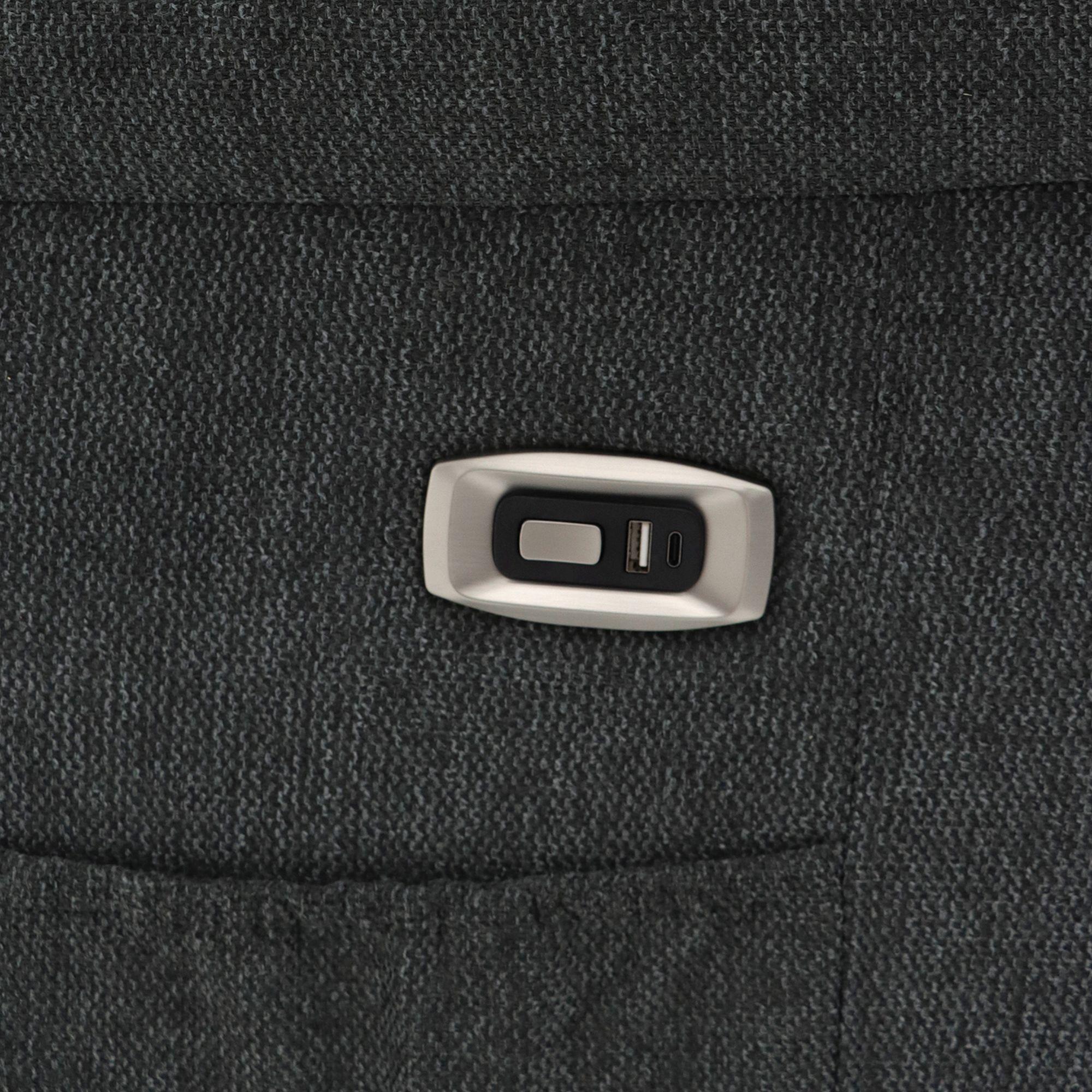 Alva Electric Recliner Armchair - Graphite Fabric