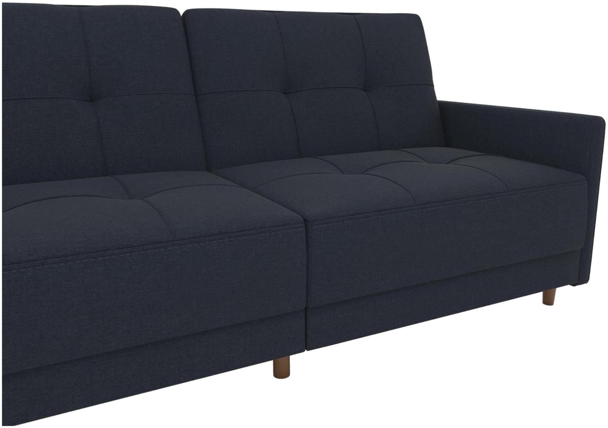 Andora Coil Sofa Bed - Navy Blue Linen - 2146629UK