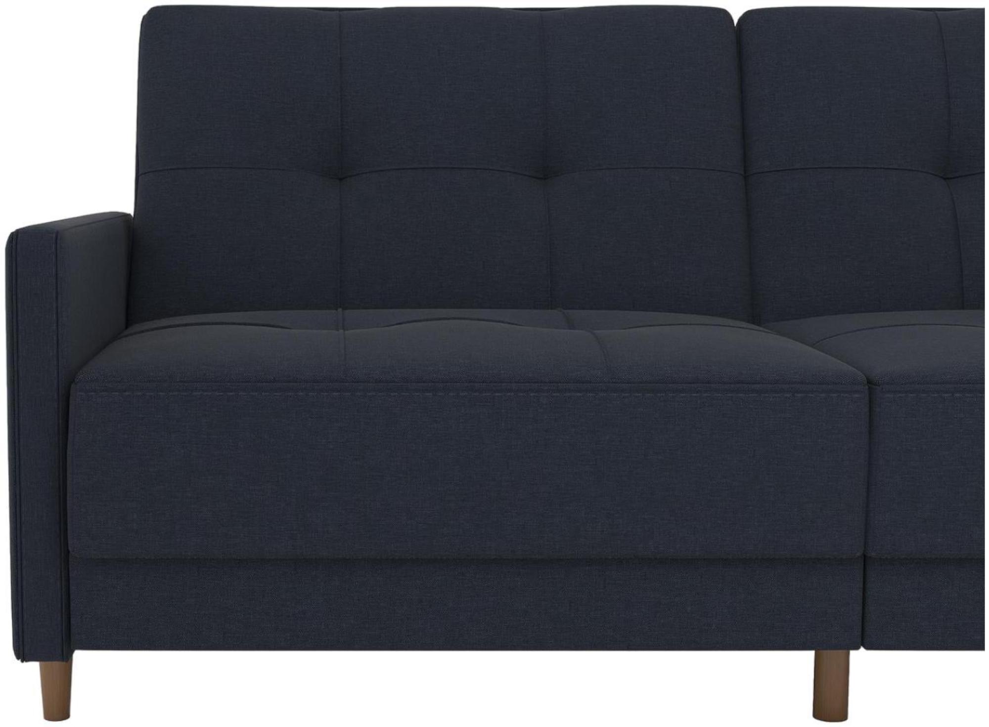 Andora Coil Sofa Bed - Navy Blue Linen - 2146629UK