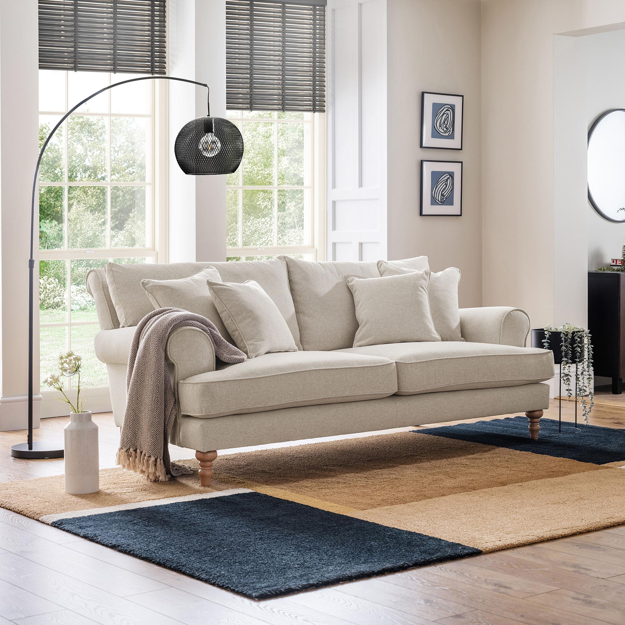 Arlan Moon Fabric 3 Seater Sofa